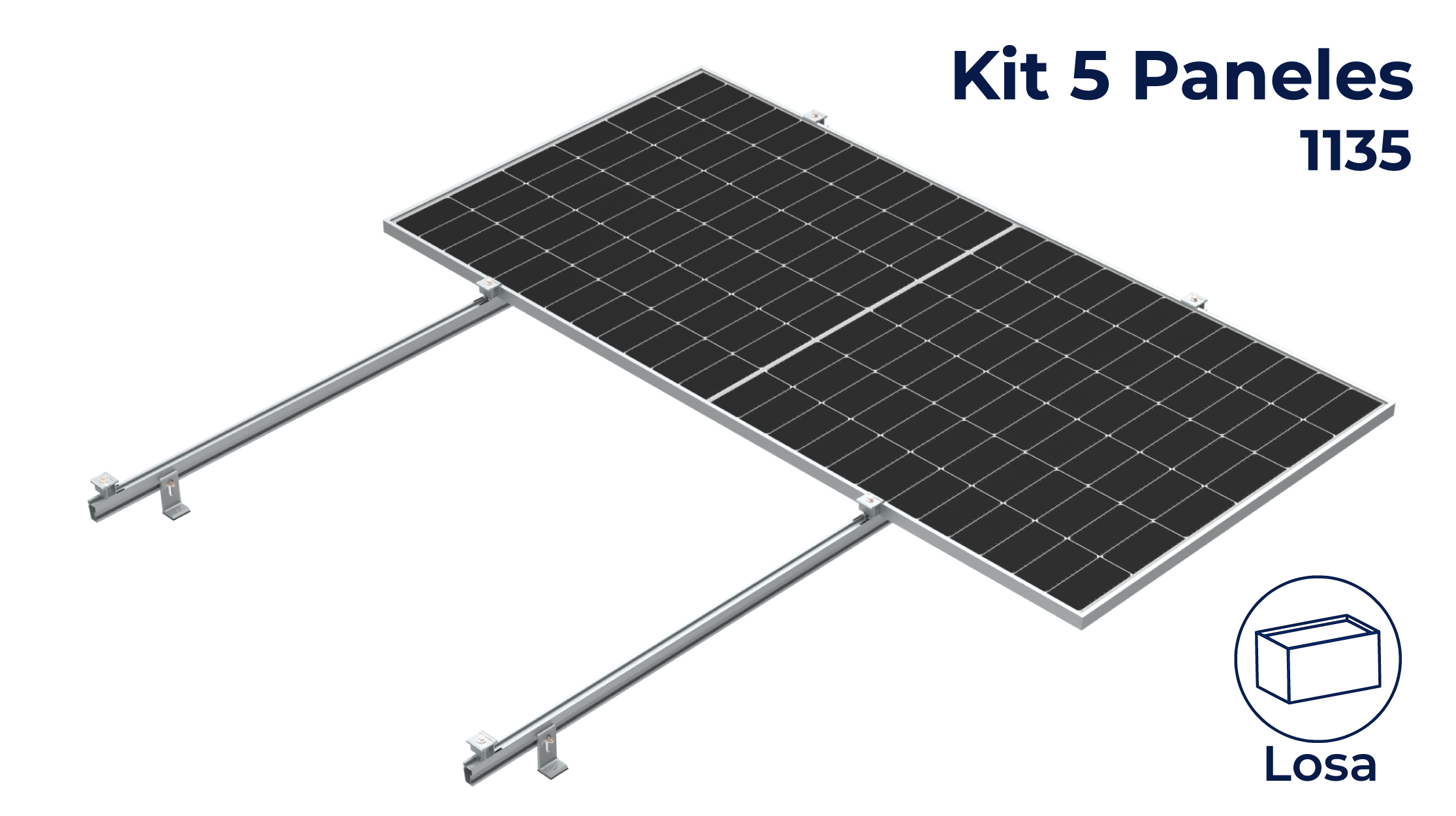 Kit next rail para 5 paneles de 0° hasta 1135mm