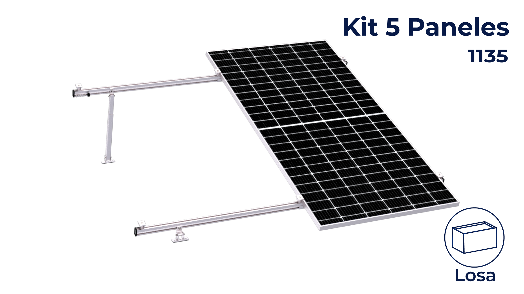 Kit next rail para 5 paneles de 10° a 20° hasta 1135mm