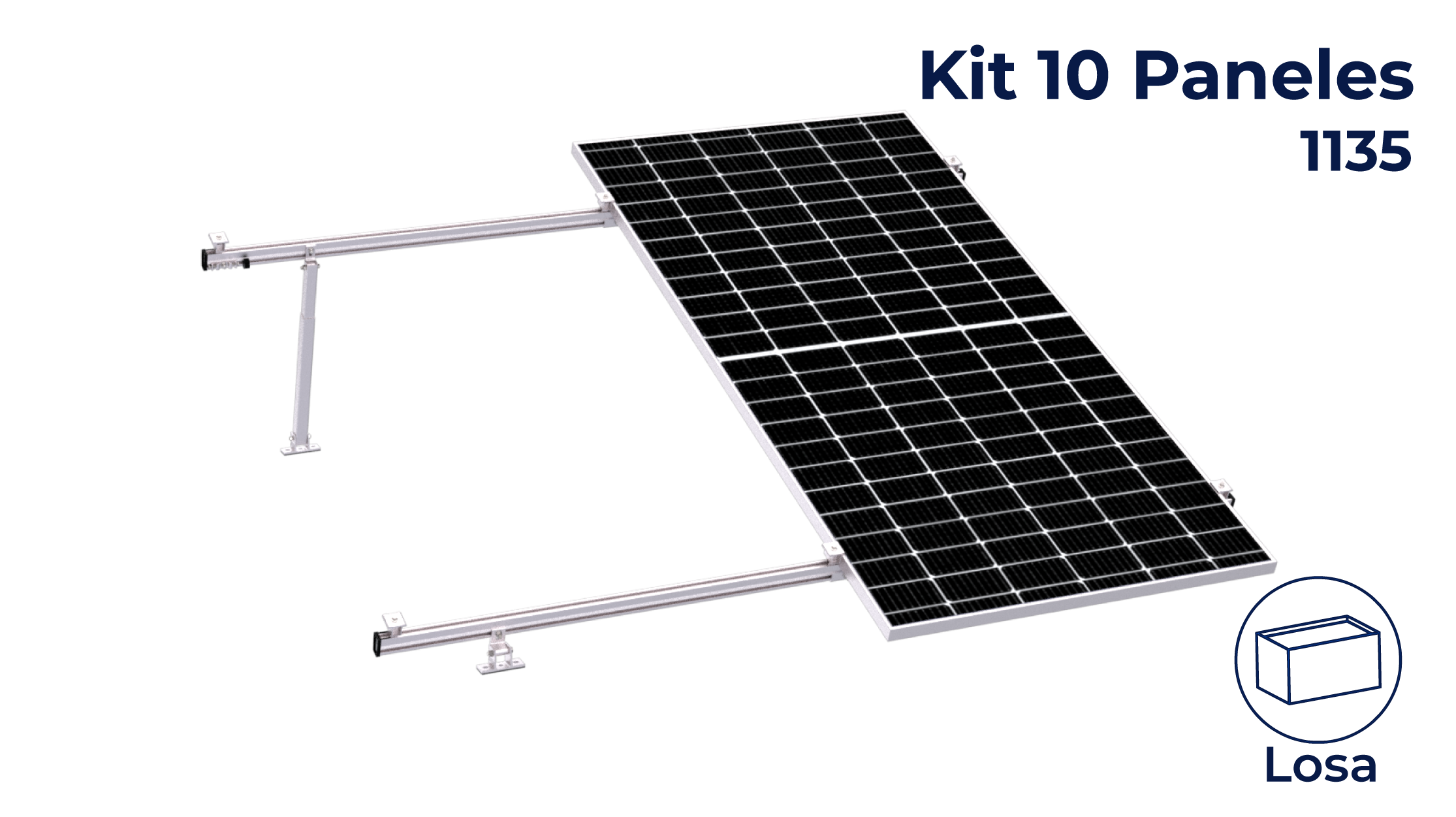 Kit next rail para 10 paneles de 10° a 20° hasta 1135mm
