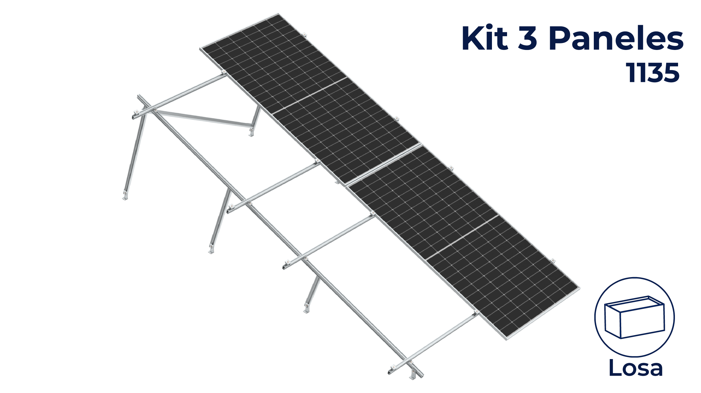 Kit Nxt-Rx Vertical 6 paneles en 2 filas 20° hasta 1135mm