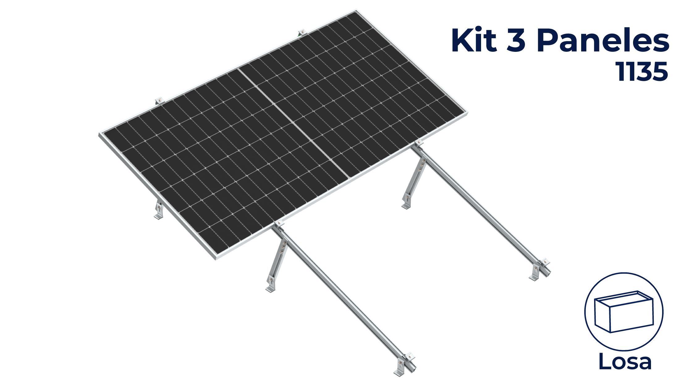 Kit Nxt-Rx Horizontal 3 paneles en 1 fila a 20° hasta 1135mm