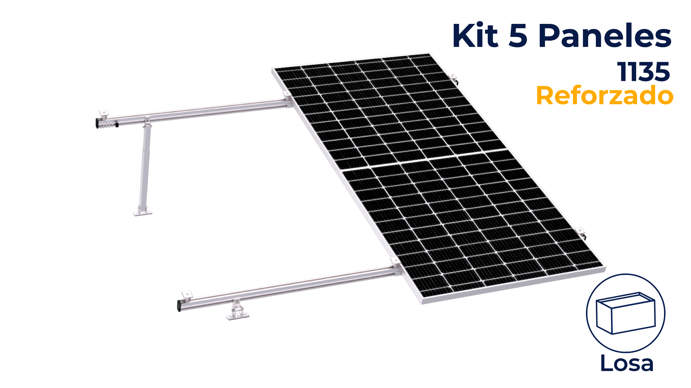 Kit reforzado next rail para 5 paneles de 15° a 30° hasta 1135mm