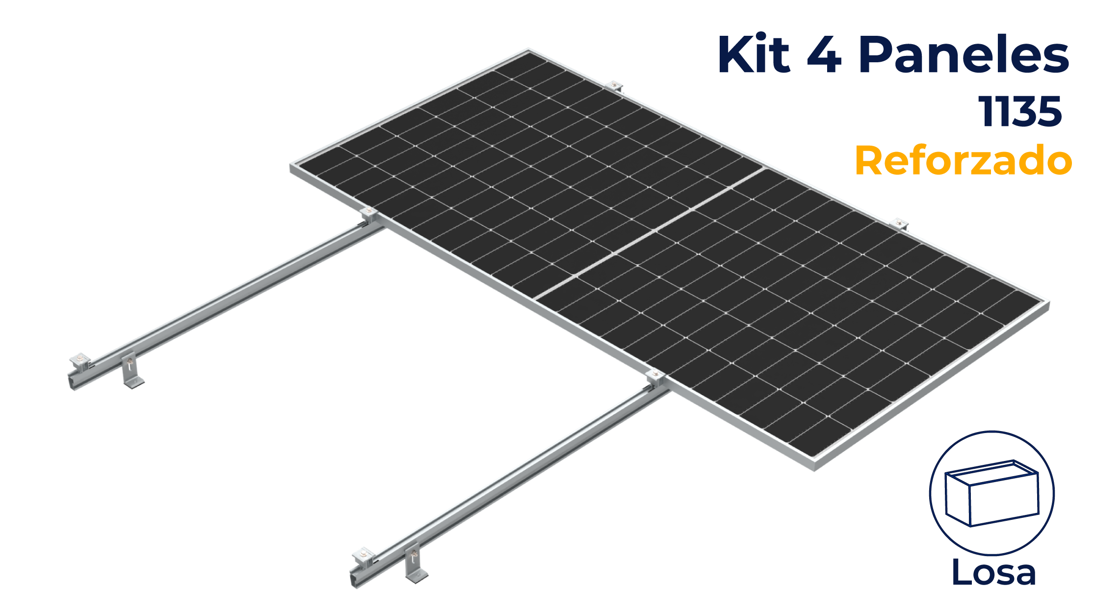 Kit reforzado Nxt-Rx para 4 paneles a 0° hasta 1135mm