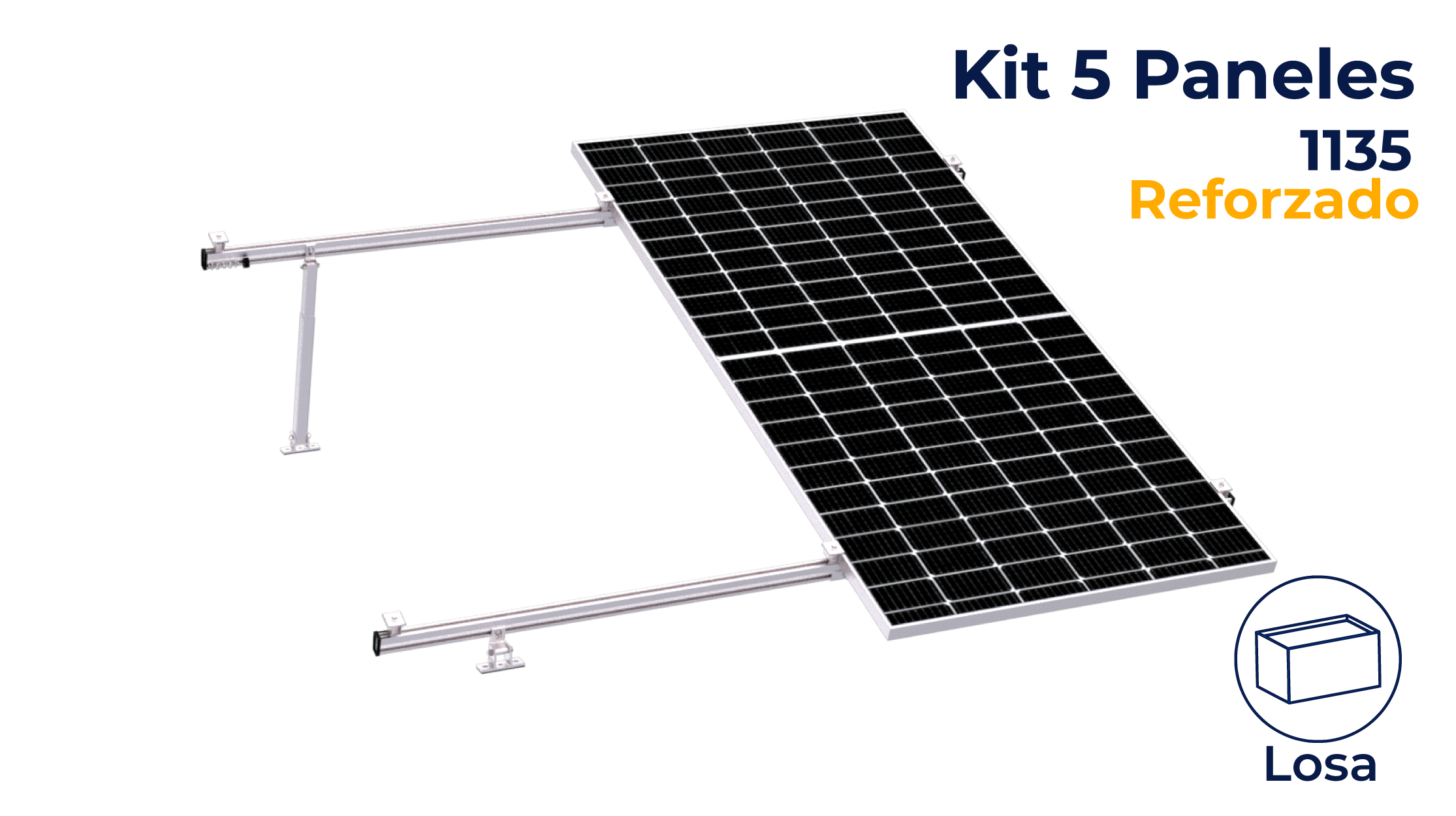 Kit reforzado next rail para 5 paneles de 0° hasta 1135mm