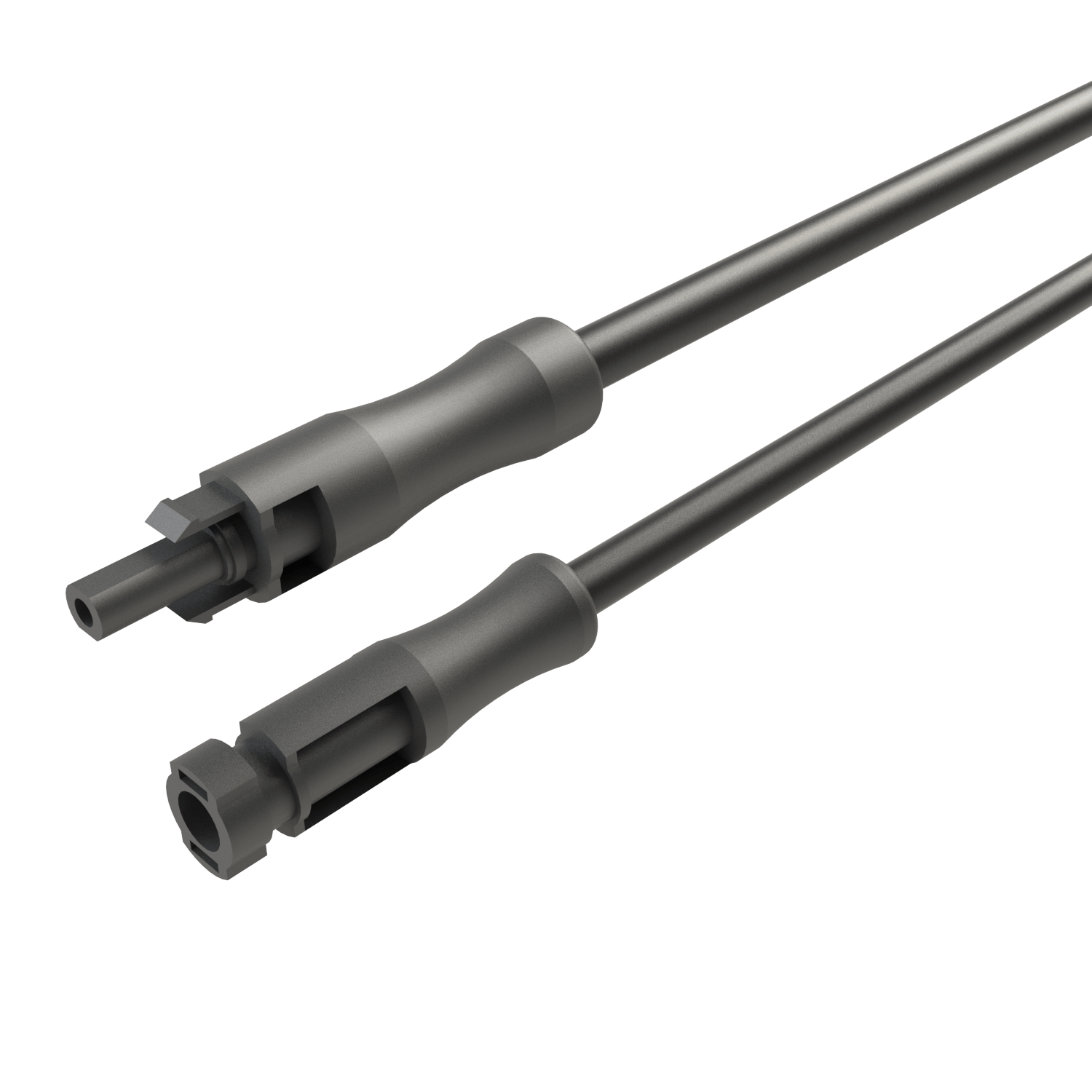 Par de extensiones de 1500 volts MC4 (macho y hembra) de 1 metro 10 AWG
