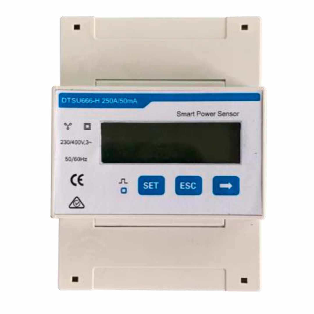 Smart Power Sensor para sistemas hasta de 250A y comunicación RS485 para inversores residenciales biifásicos Huawei.